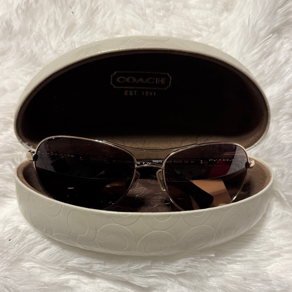 Coach Women’s Sunglasses - Black and Gold